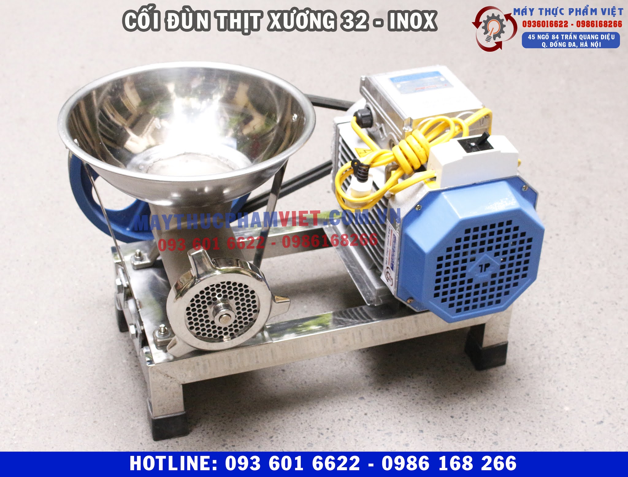 cối xay thịt cá 32 inox