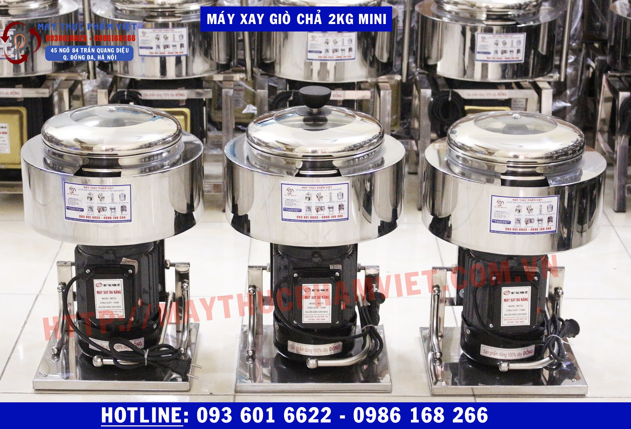 máy xay giò chả có 2 lớp bao đá